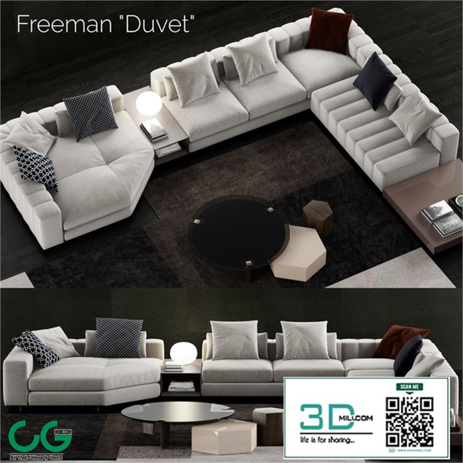 Minotti Freeman Duvet Sofa
